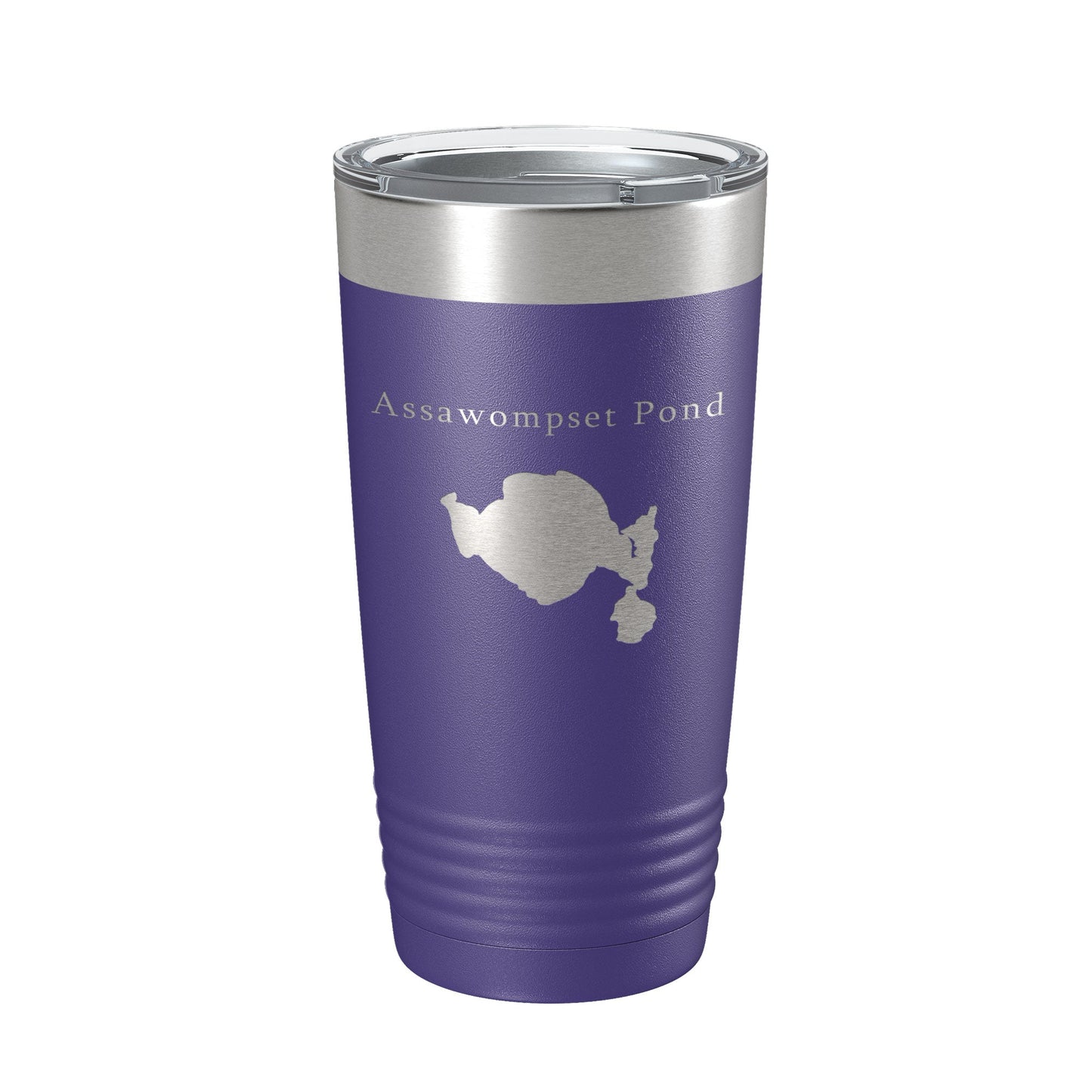 Assawompset Pond Tumbler Lake Map Travel Mug Insulated Laser Engraved Coffee Cup Massachusetts 20 oz-15