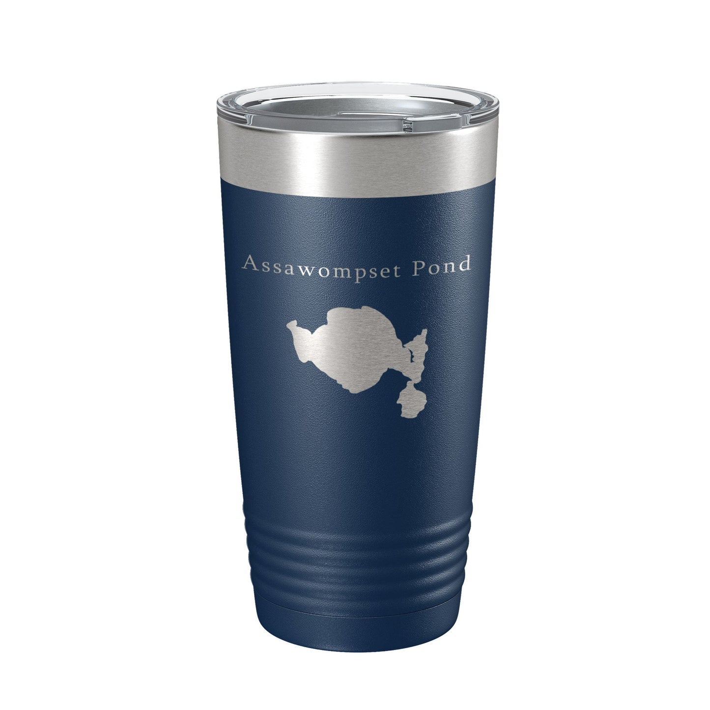 Assawompset Pond Tumbler Lake Map Travel Mug Insulated Laser Engraved Coffee Cup Massachusetts 20 oz-2