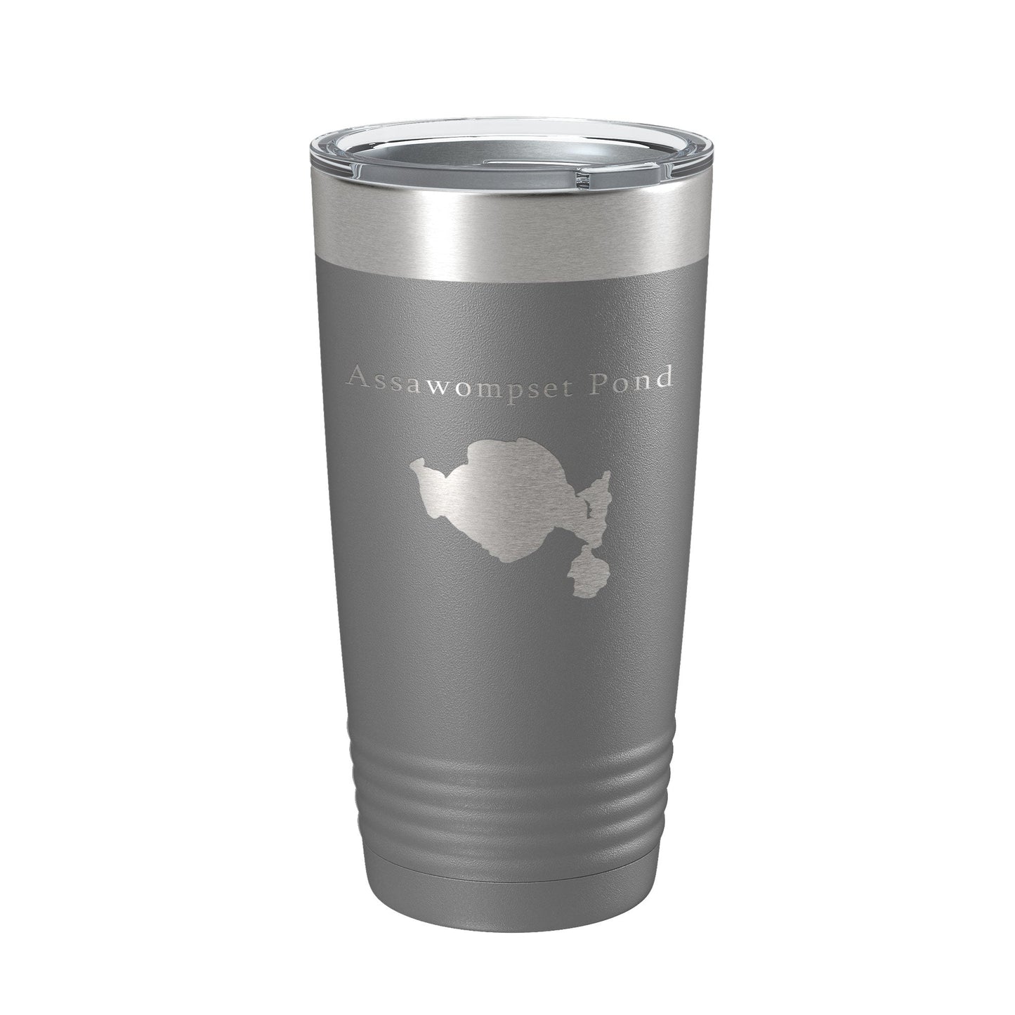 Assawompset Pond Tumbler Lake Map Travel Mug Insulated Laser Engraved Coffee Cup Massachusetts 20 oz-16