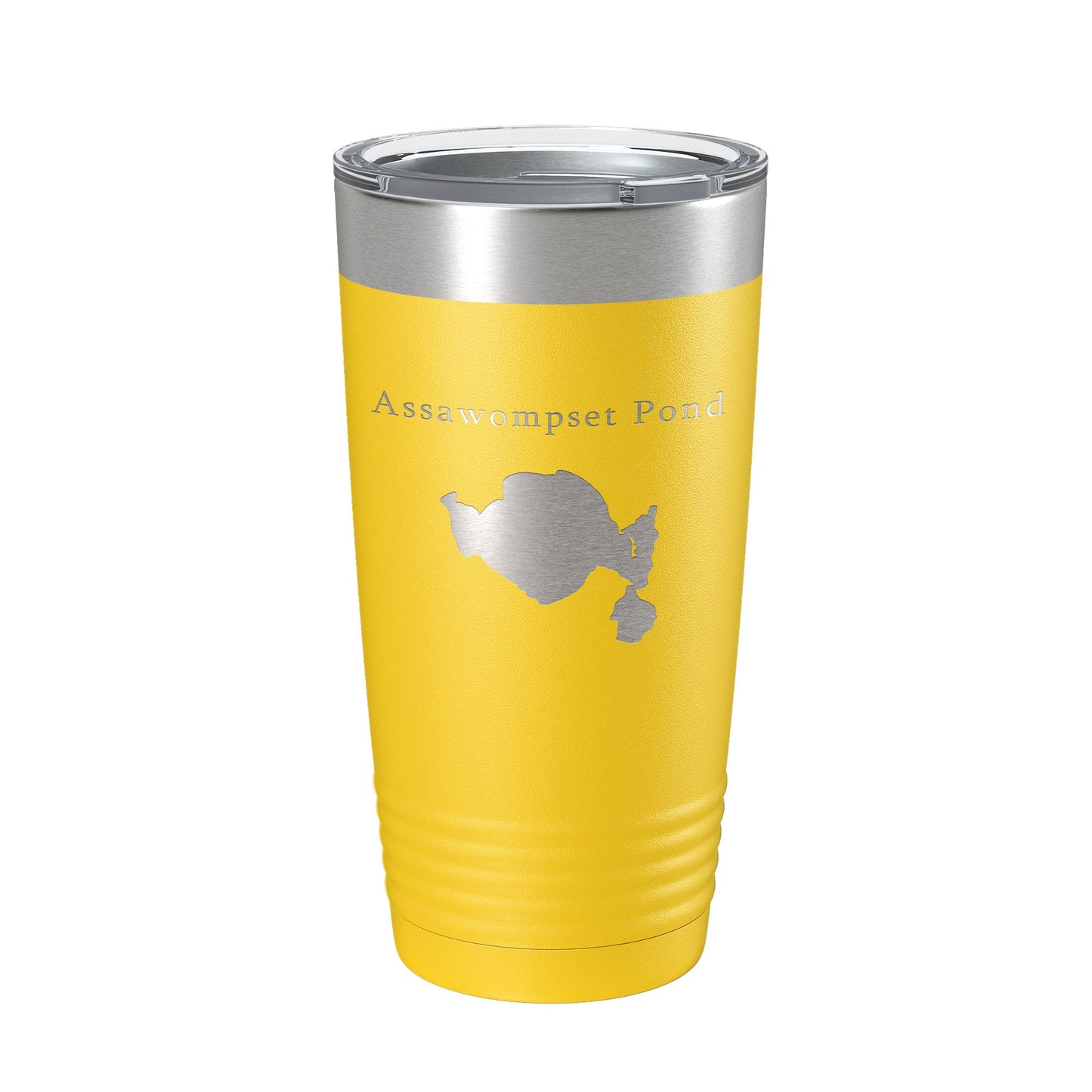 Assawompset Pond Tumbler Lake Map Travel Mug Insulated Laser Engraved Coffee Cup Massachusetts 20 oz-4