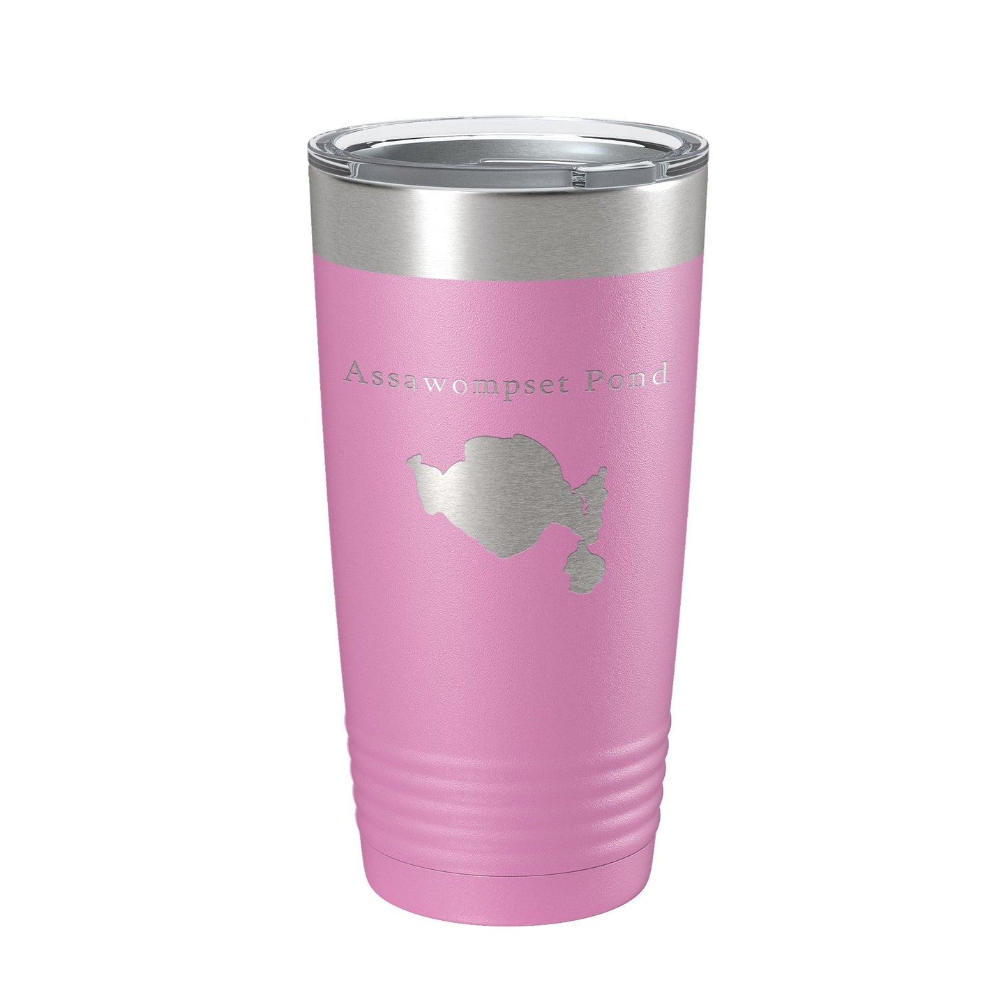 Assawompset Pond Tumbler Lake Map Travel Mug Insulated Laser Engraved Coffee Cup Massachusetts 20 oz-14