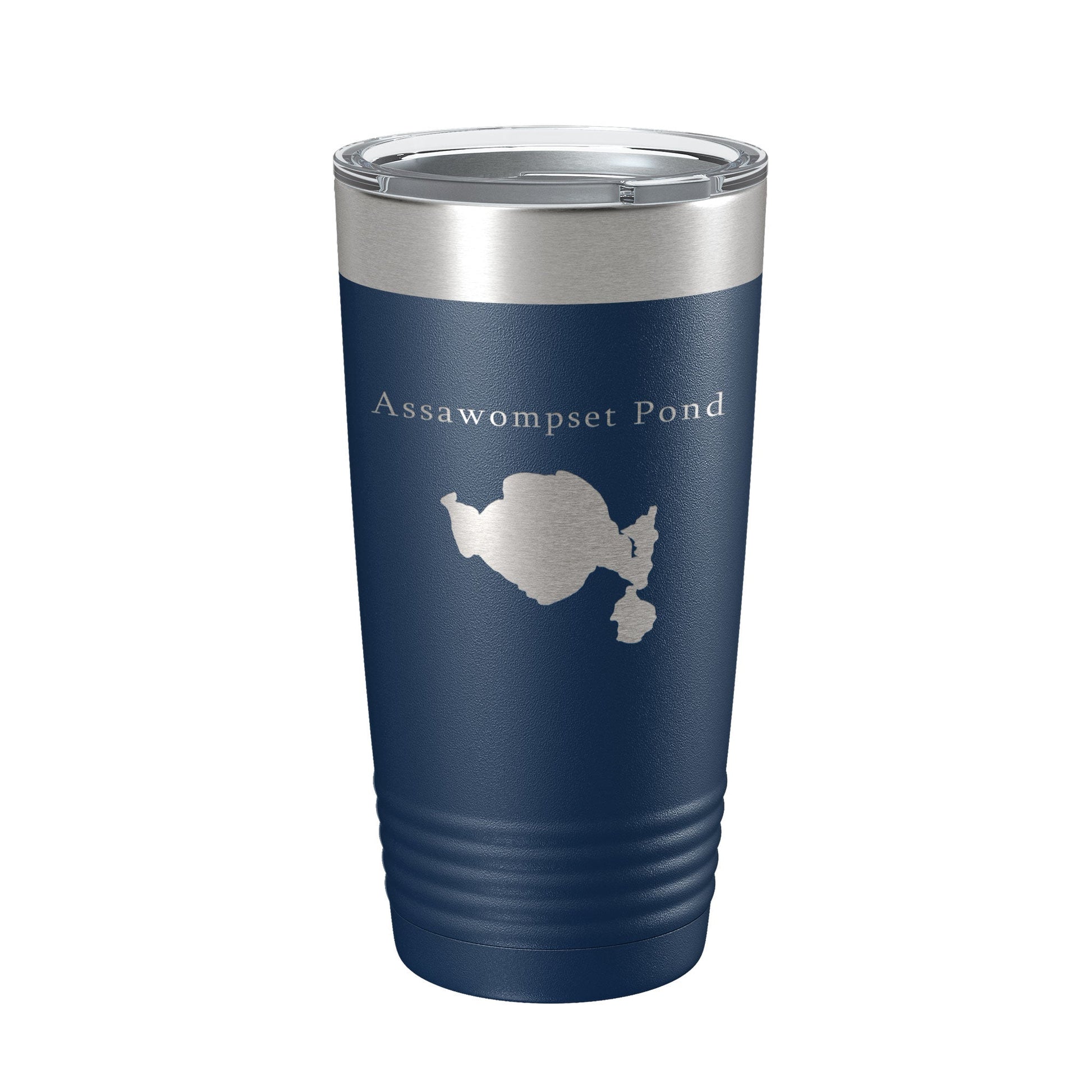 Assawompset Pond Tumbler Lake Map Travel Mug Insulated Laser Engraved Coffee Cup Massachusetts 20 oz-2