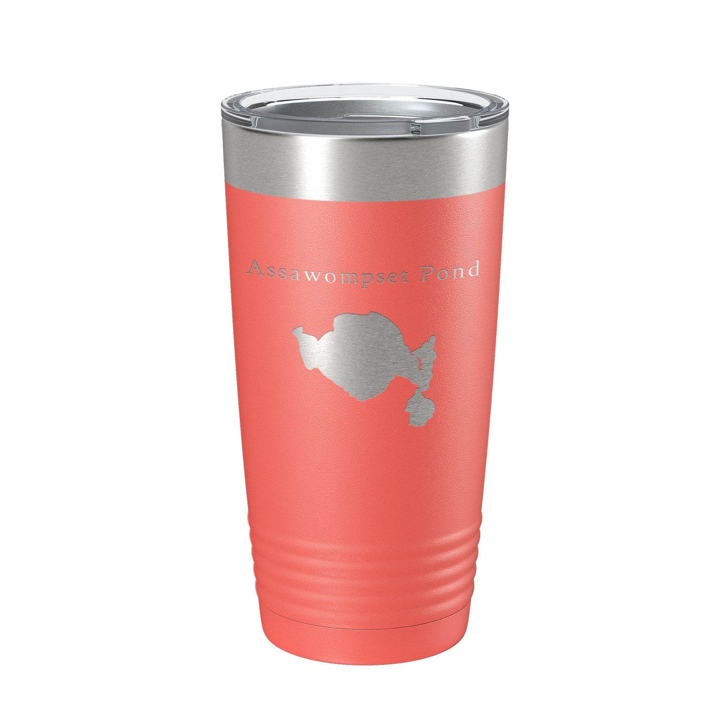 Assawompset Pond Tumbler Lake Map Travel Mug Insulated Laser Engraved Coffee Cup Massachusetts 20 oz-20