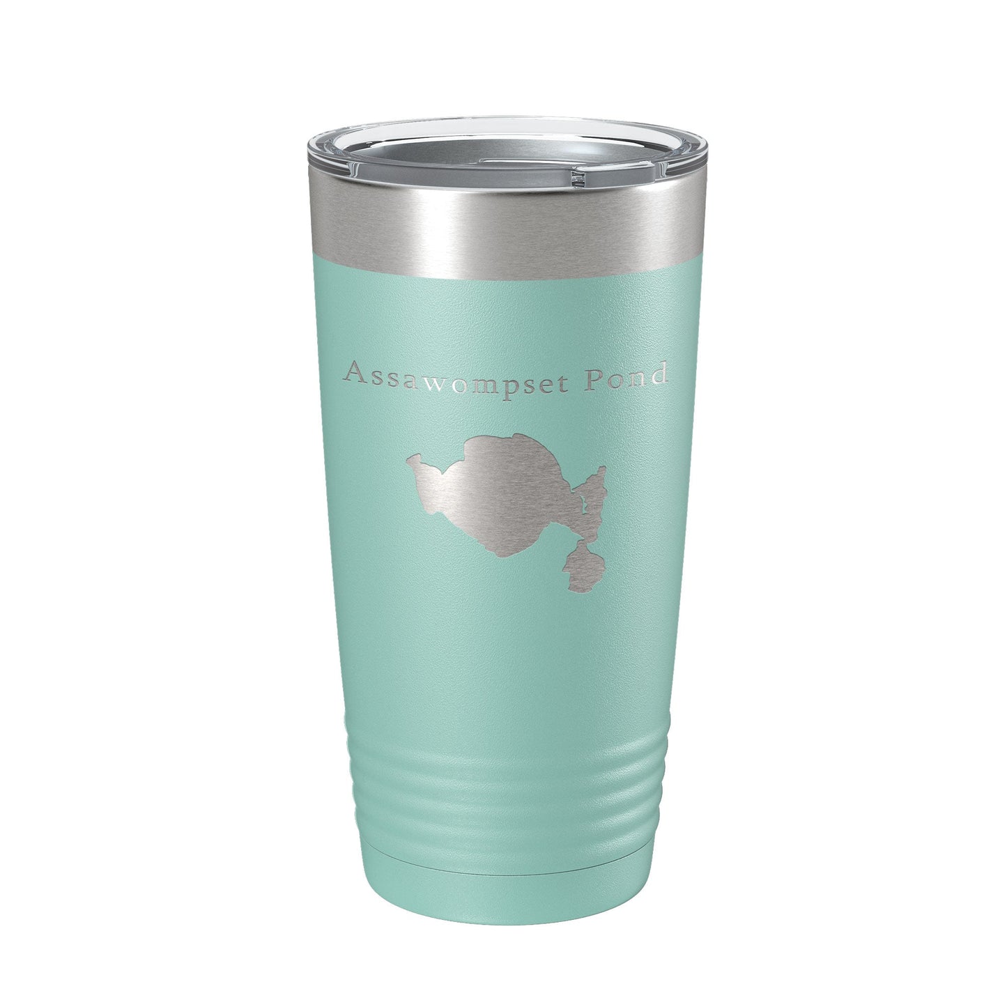 Assawompset Pond Tumbler Lake Map Travel Mug Insulated Laser Engraved Coffee Cup Massachusetts 20 oz-12