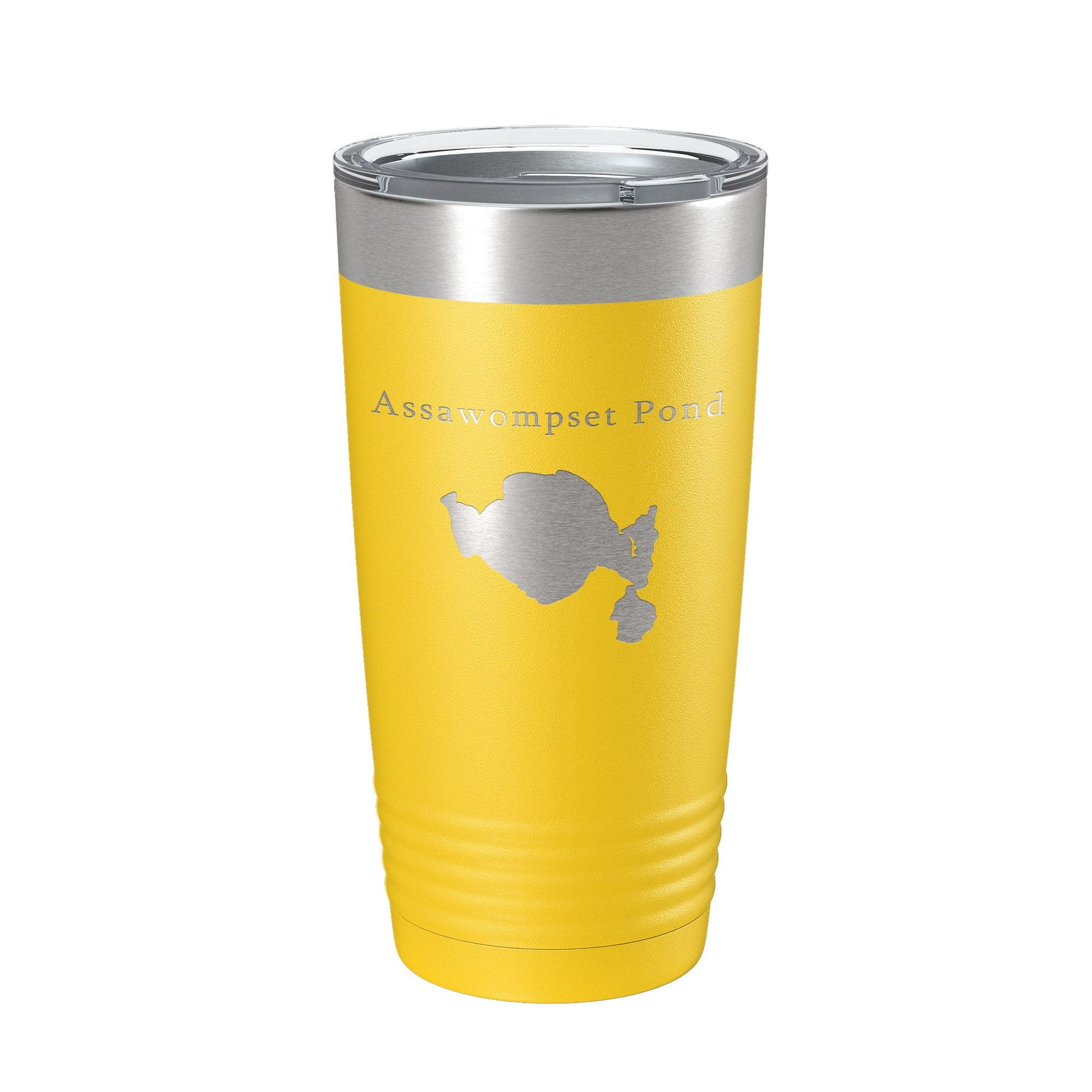 Assawompset Pond Tumbler Lake Map Travel Mug Insulated Laser Engraved Coffee Cup Massachusetts 20 oz-4