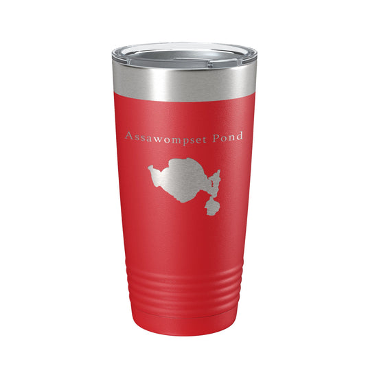 Assawompset Pond Tumbler Lake Map Travel Mug Insulated Laser Engraved Coffee Cup Massachusetts 20 oz-10