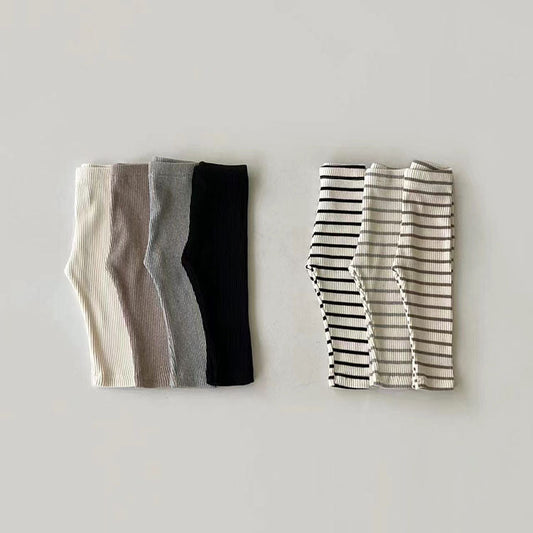 Baby Striped Pattern Casual Elastic Leggings