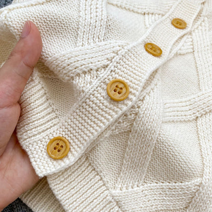 Baby Girl Knitted Cardigan With Pants Sets